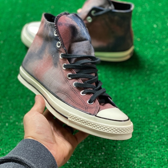 Converse Shoes | Converse Chuck 70 Hi Tie Dye Plaid Mens Casual Shoes Multicolor 168973C New Sz 9 | Color: Blue/Pink | Size: 9 | Clutchswag's Closet